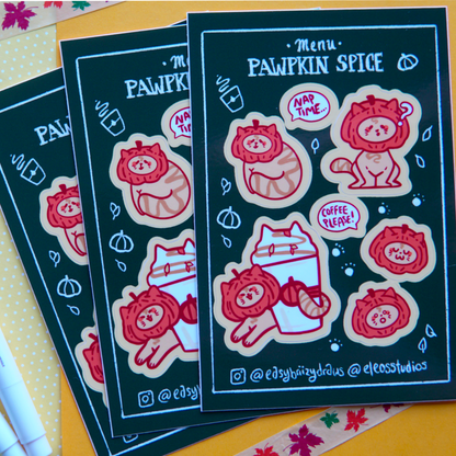 Café Cat Sticker Sheet